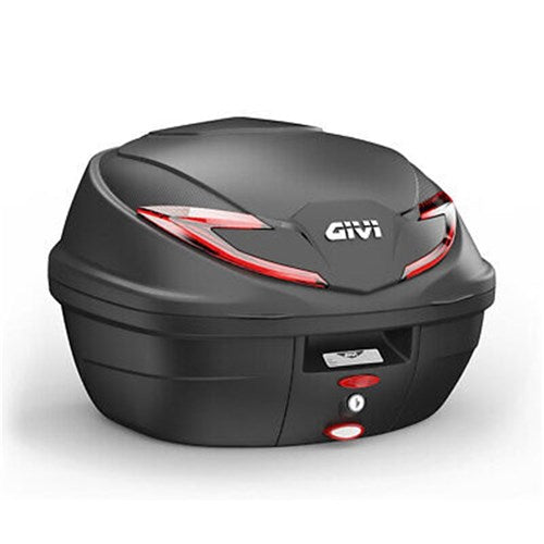 GIVI MONOLOCK TOPCASE 36L V2 BLACK/RED - INCLUDES UNIVERSAL PLATE