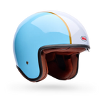 Bell Helmets - TX-501 Rally White/Blue Open-Face Helmet w/ Internal Sun-Visor