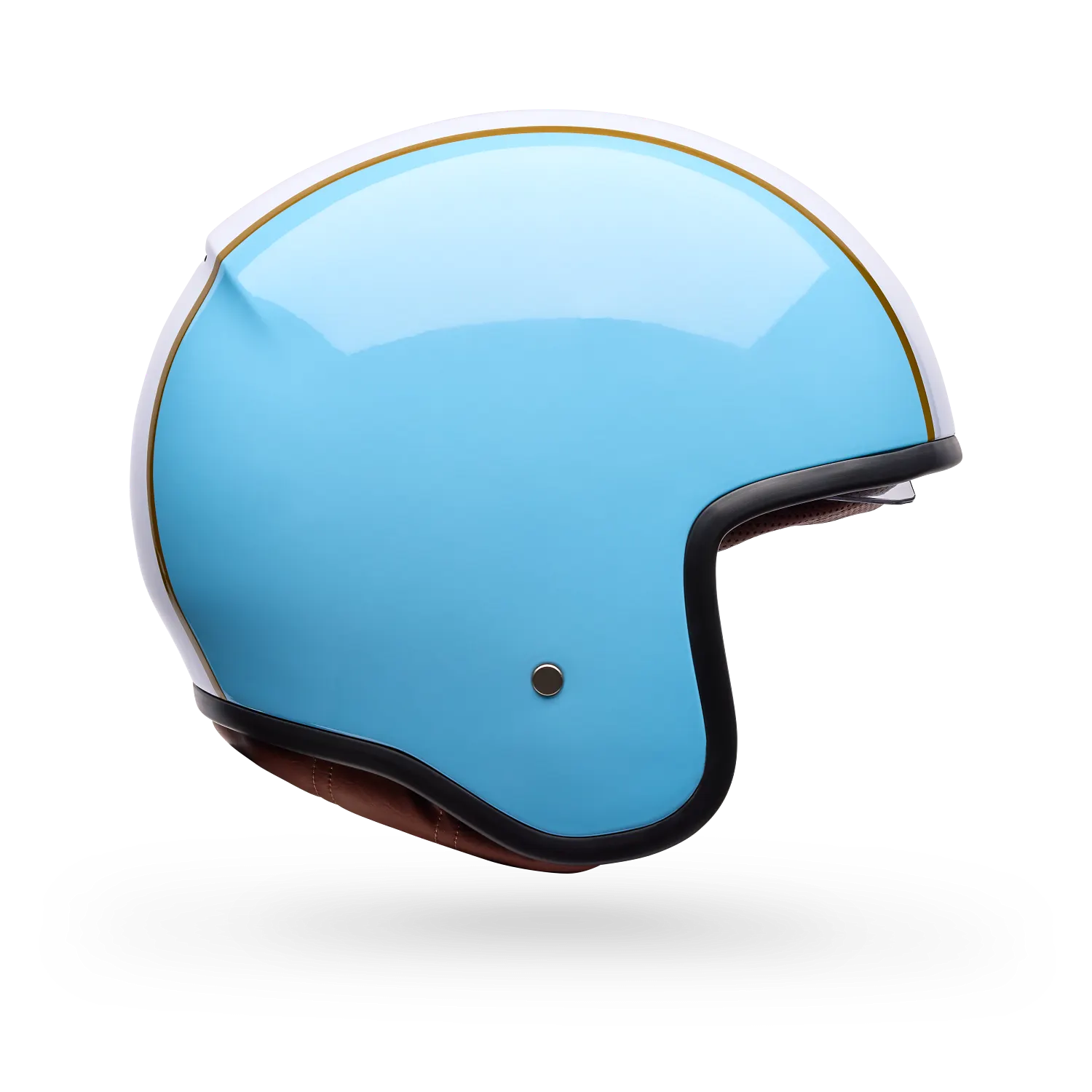 Bell Helmets - TX-501 Rally White/Blue Open-Face Helmet w/ Internal Sun-Visor