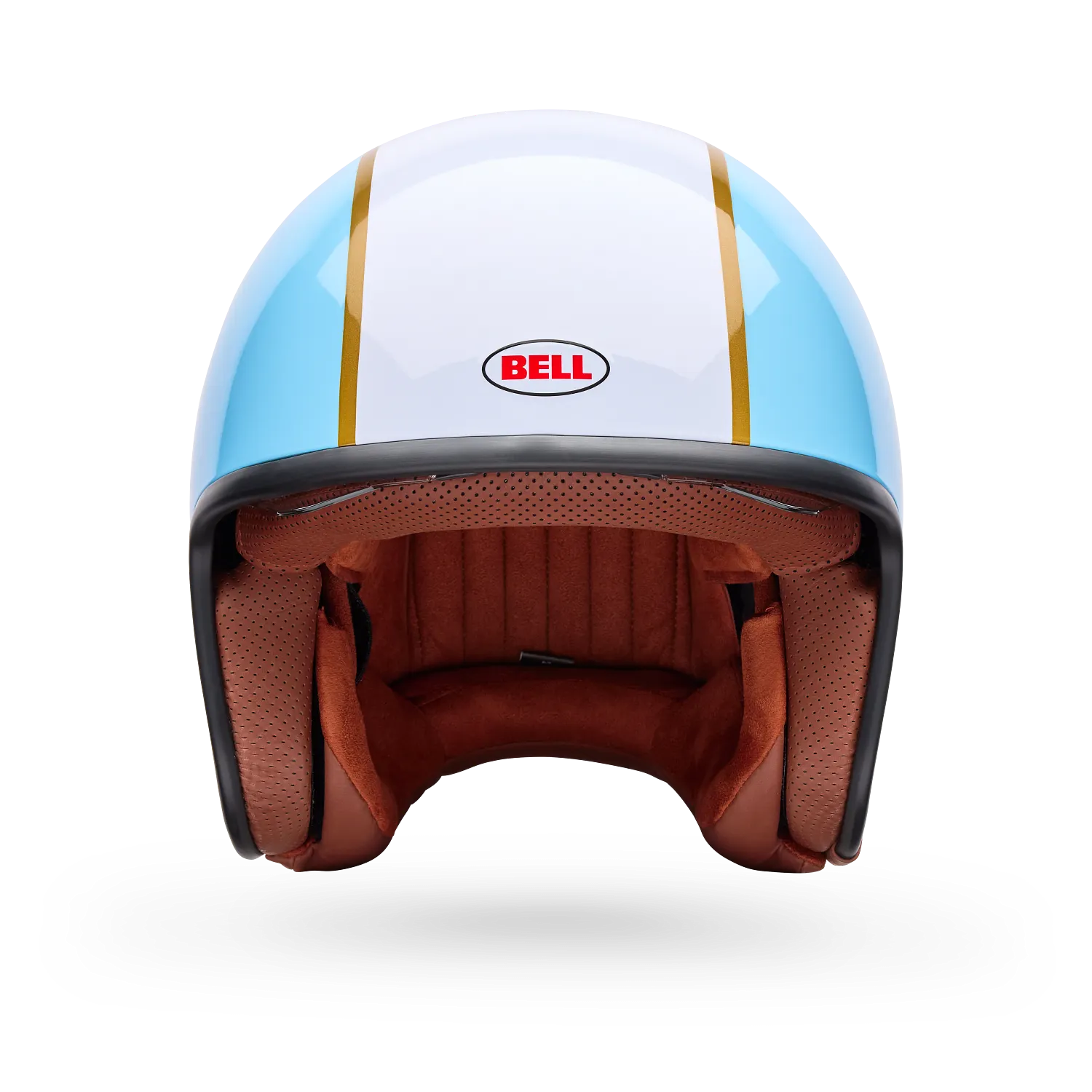 Bell Helmets - TX-501 Rally White/Blue Open-Face Helmet w/ Internal Sun-Visor