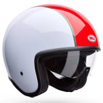 Bell Helmets - TX-501 Rally White/Red Open-Face Helmet w/ Internal Sun-Visor