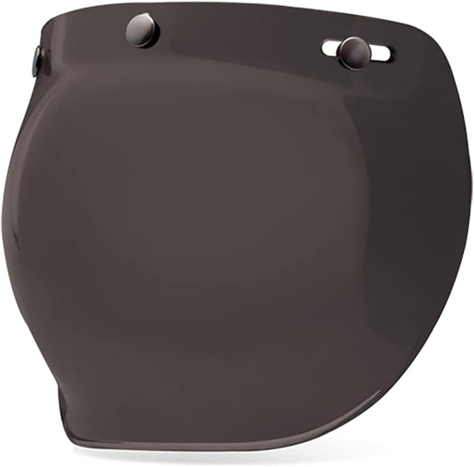 Bell Helmets - 3-Snap Bubble Shield – Dark Smoke (Unisex, Fits Bell Custom 500/R-T/Shorty)