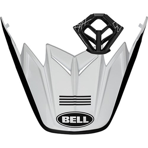 BELL S/P - MOTO-9 MIPS M/PIECE+PEAK KIT STRIPE MATT WHT/BLK  [ONC01]