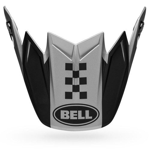 BELL S/P - MOTO-9 FLEX PEAK BREAKAWAY MATT SILVER /BLK (O/S)