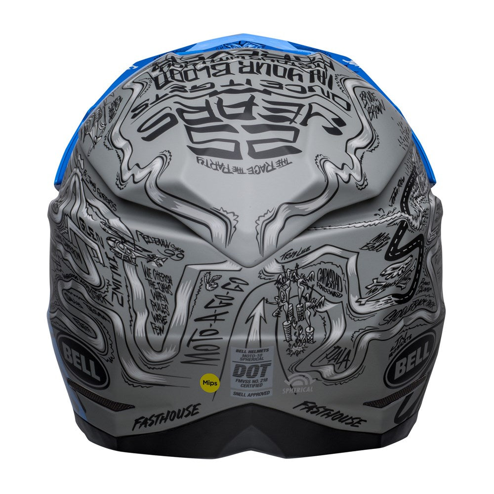 BELL MOTO-10 SPHR FASTHOUSE DITD 23 LE M/G BLU/GRY (LG) [ONC01]