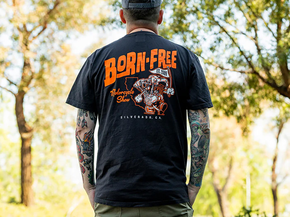 Born Free Knuckle Buddy Black T-Shirt - XX-Large - Biltwell Helmets