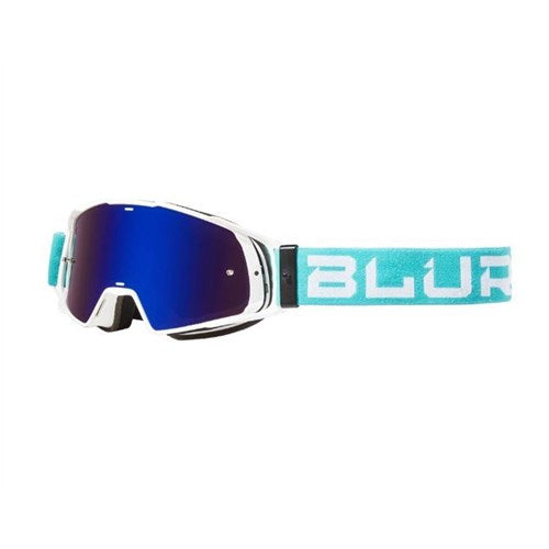 BLUR B-20 GOGGLE FLAT TEAL/WHT (RAD-BLU LENS)