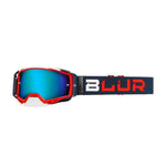 BLUR B-40 GOGGLE BLU/RED (BLU LENS)