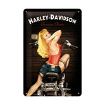 HARLEY-DAVIDSON BIKER BABE TIN SIGN - 20X30CM