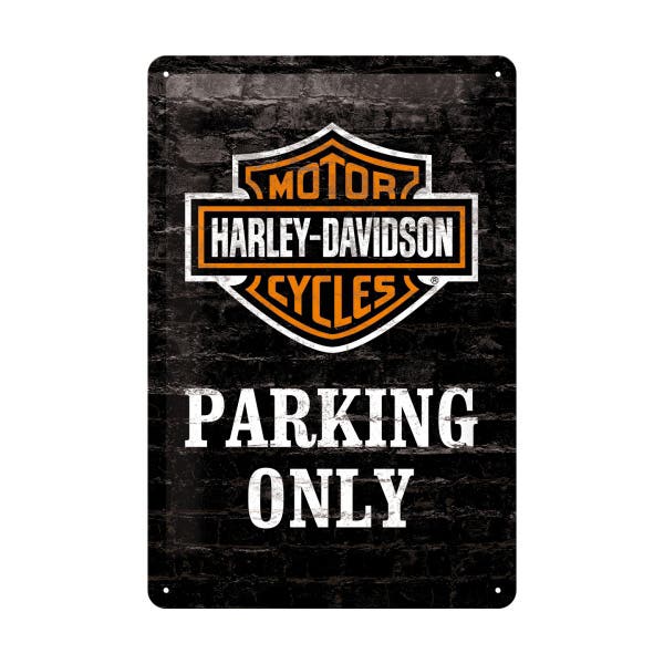 HARLEY-DAVIDSON PARKING ONLY TIN SIGN - 20X30CM