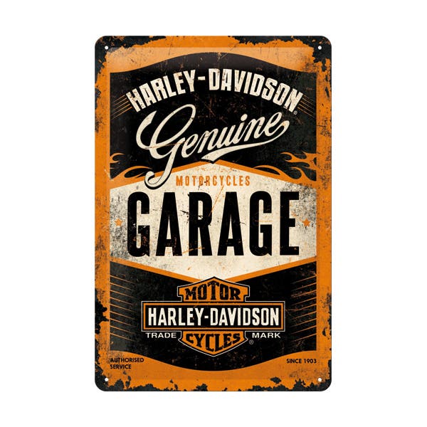 HARLEY-DAVIDSON GARAGE TIN SIGN - 20X30CM