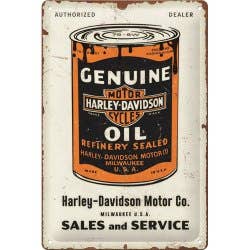 HARLEY-DAVIDSON H-D GENUINE OIL CAN SIGN - MEDIUM