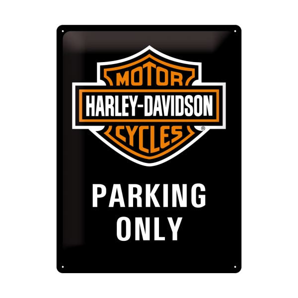 HARLEY-DAVIDSON PARKING ONLY TIN SIGN - 30X40CM