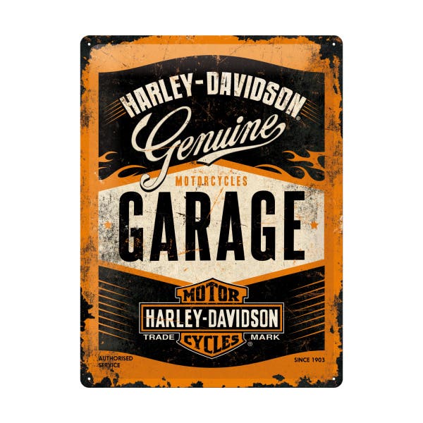 HARLEY-DAVIDSON GARAGE TIN SIGN - 40X30CM