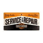 HARLEY-DAVIDSON SERVICE & REPAIR TIN SIGN - 25X50CM