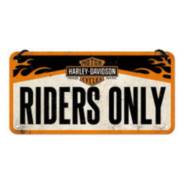 HARLEY-DAVIDSON HANGING SIGN HD RIDERS ONLY