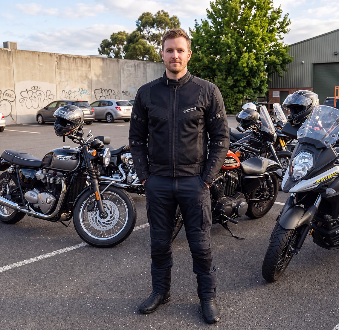 Johnny Reb Men's Barrier Touring Jacket - All Black - product image 2