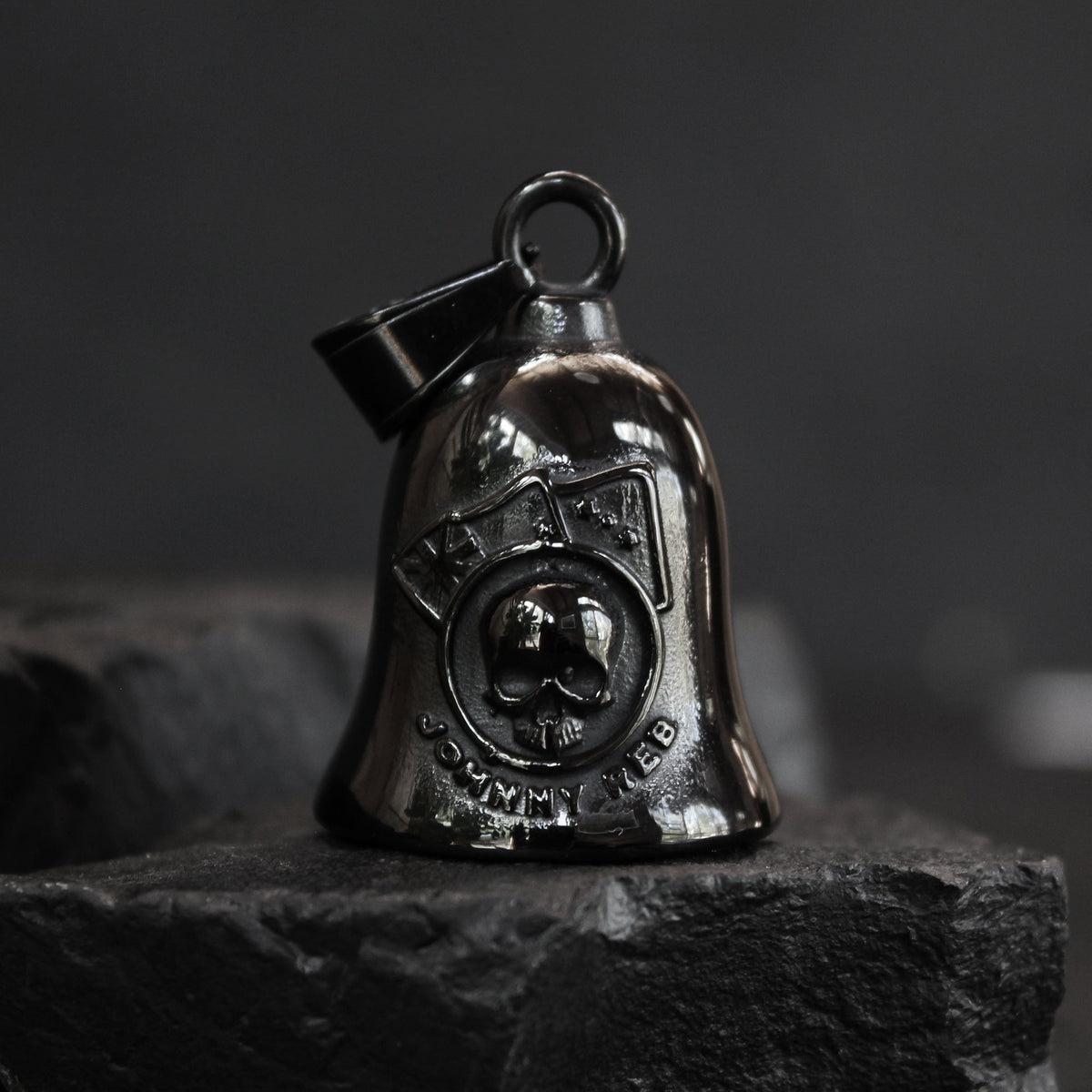 Johnny Reb Skull Ride Bell - Black - product image 1