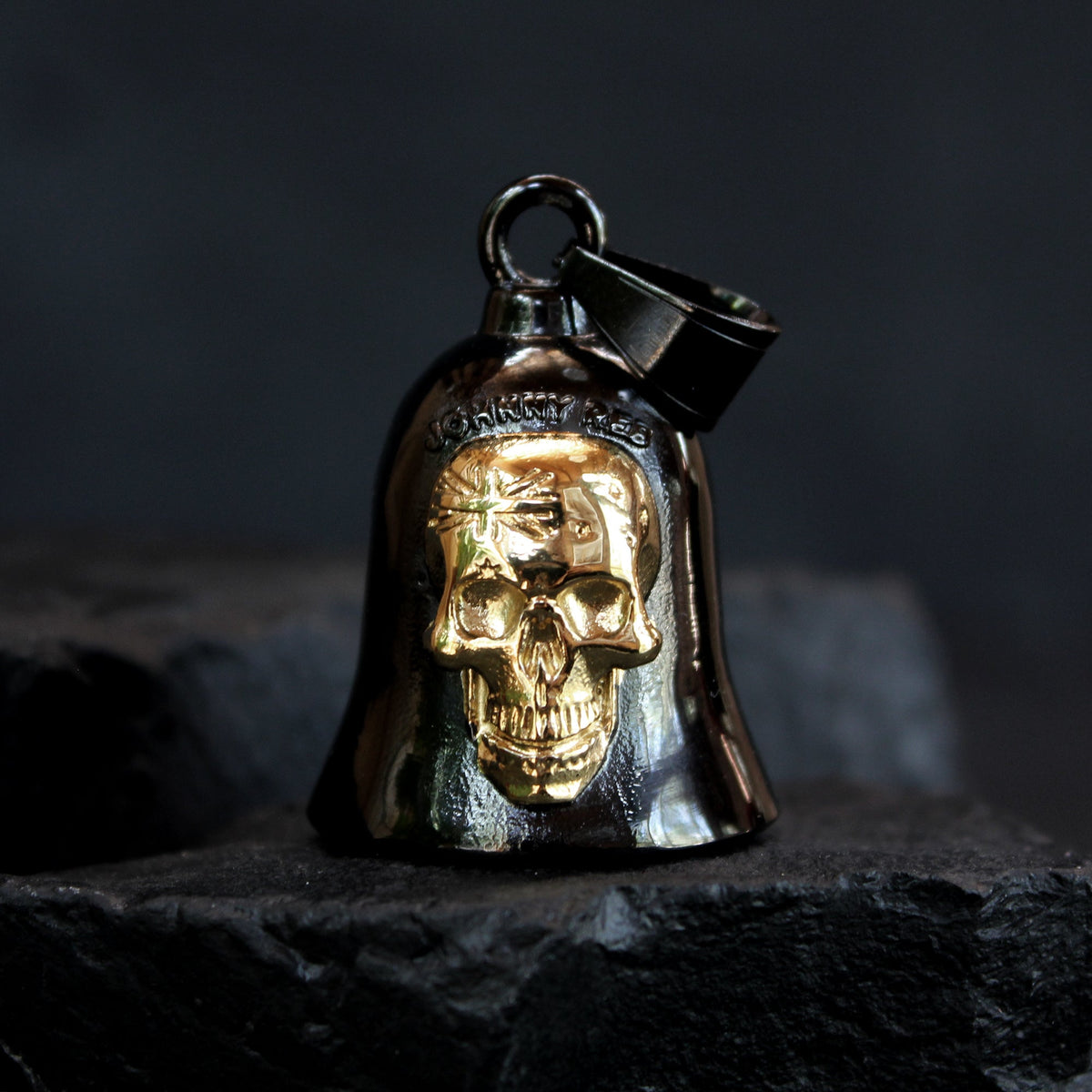 Johnny Reb Skull Flag Ride Bell - Black - product image 1