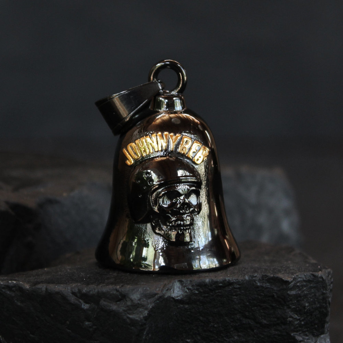 Johnny Reb Skull Rider Ride Bell - Black - product image 1