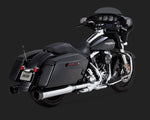 VANCE AND HINES OVERSIZE 450 TITAN SLIPON MUFFLERS WITH BLACK TIPS FOR TOURING TO 2016