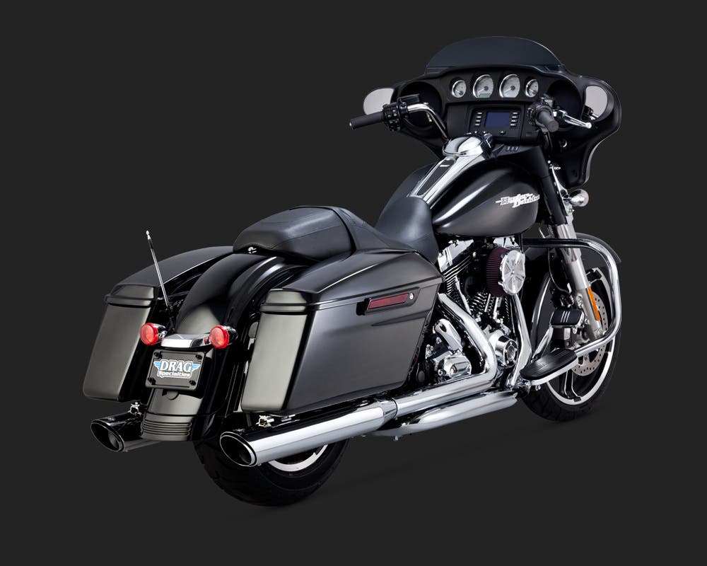 VANCE AND HINES TOURING DRESSER TWIN SLASH SLIP ON MUFFLERS