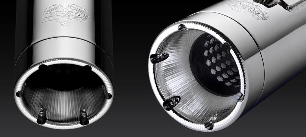 VANCE AND HINES TOURING MONSTER ROUND SLIP ON MUFFLERS