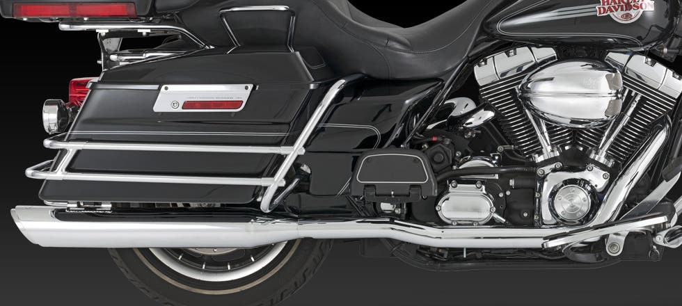 VANCE AND HINES DYNA SWITCHBACK TWIN SLASH HARLEY DAVIDSON EXHAUST MUFFLER 1681