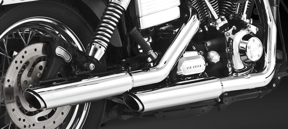 VANCE AND HINES DYNA 91-14 TWIN SLASH EXHAUST MUFFLER