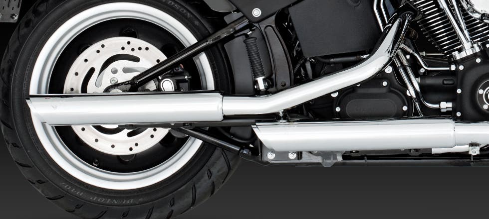 VANCE AND HINES DYNA 91-14 TWIN SLASH EXHAUST MUFFLER