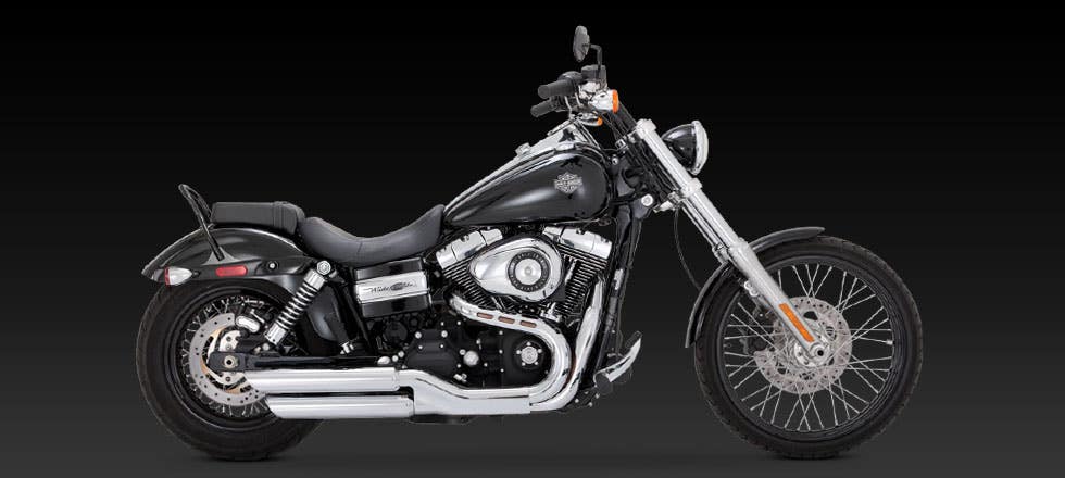 VANCE AND HINES DYNA TWIN SLASH SLIP ON MUFFLERS