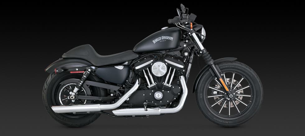 VANCE AND HINES ABS SPORTSTER 3 INCH TWIN SLASH SLIP ON MUFFLER