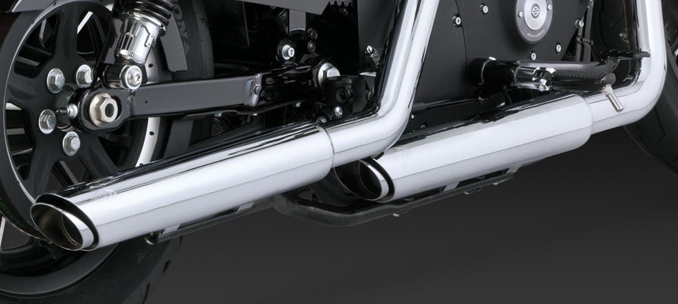 VANCE AND HINES ABS SPORTSTER 3 INCH TWIN SLASH SLIP ON MUFFLER