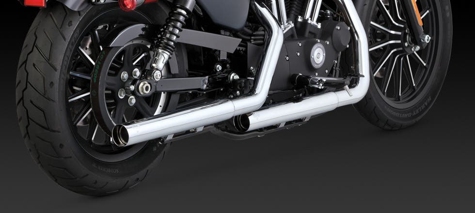 VANCE AND HINES 2014 SPORTSTER STRAIGHTSHOTS HS SLIPON MUFFLER VANCE & HINE EXHAUST
