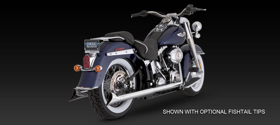 VANCE AND HINES SOFTAIL DUALS FISHTAIL EXHAUST TIPS