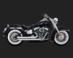 VANCE AND HINES BIGSHOT STAGGERED EXHAUST SYSTEMS CHROME FOR SOFTAIL 18-20 (EXC. FXDR/FXBR/FLFB)