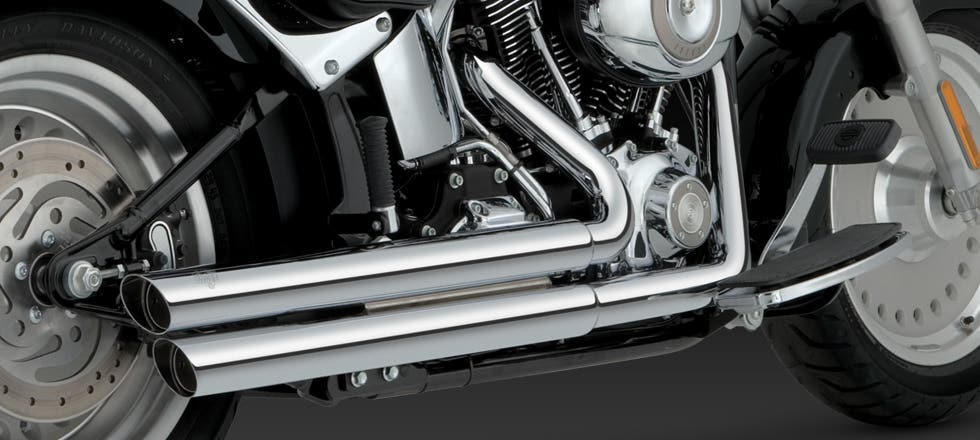 VANCE AND HINES SOFTAIL 86-11 DOUBLE BARREL STAGGD EXHAUST