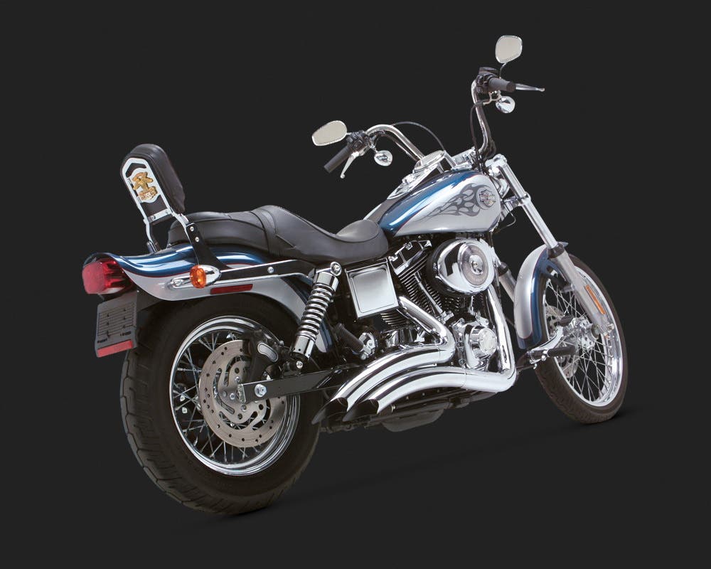 VANCE AND HINES BIG RADIUS 2-2 EXHAUST CHROME FOR DYNA 91-05