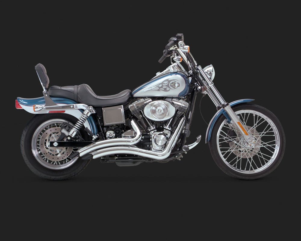 VANCE AND HINES BIG RADIUS 2-2 EXHAUST CHROME FOR DYNA 91-05