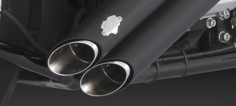 VANCE AND HINES SOFTAIL 86-11 SIDE SHOTS EXHAUST MUFFLERS
