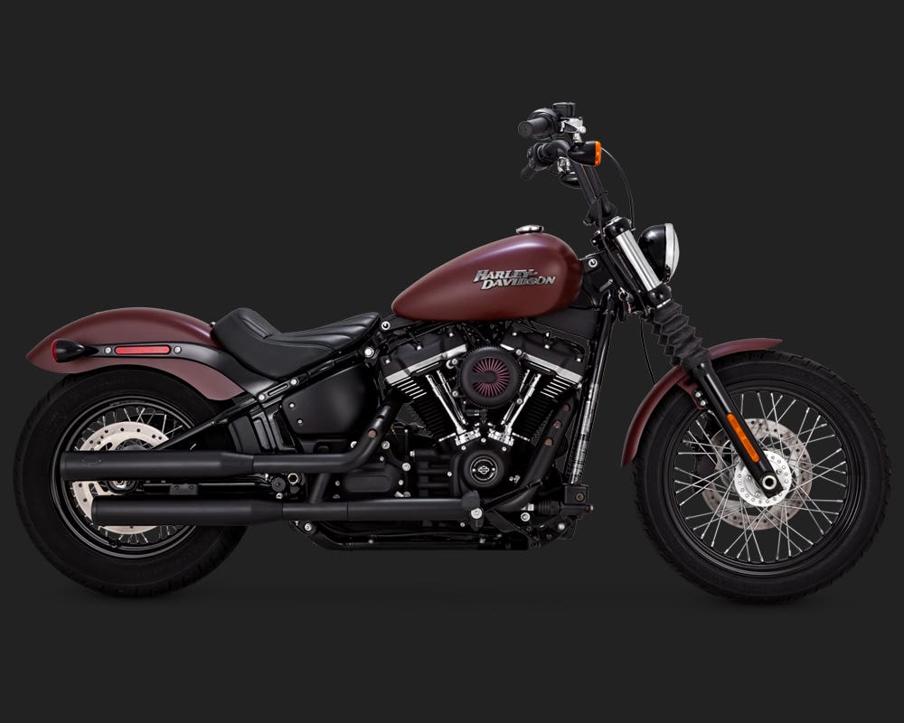 VANCE AND HINES ELIMINATOR 300 SLIP-ONS BLACK FOR SOFTAIL 2018 (EXC FXFBFLDEFLHC-ALL)
