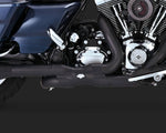 VANCE AND HINES POWER DUALS HEADER PIPES BLACK FOR TOURING 09-16