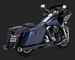 VANCE AND HINES POWER DUALS HEADER PIPES BLACK FOR TOURING 09-16