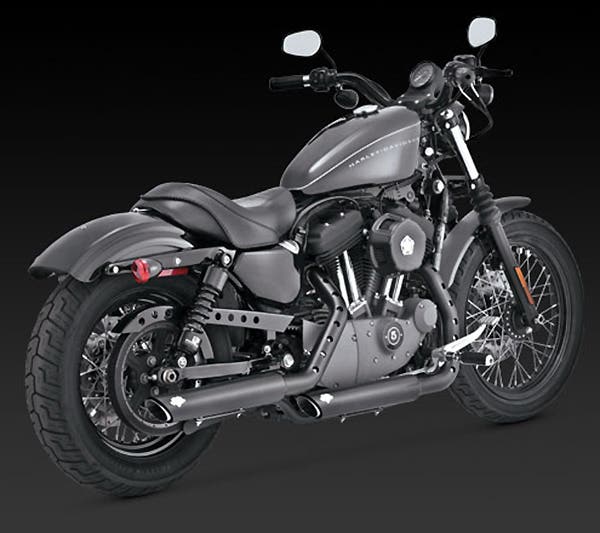 VANCE AND HINES SPORTSTER TWIN SLASH BLACK EXHAUST MUFFLER