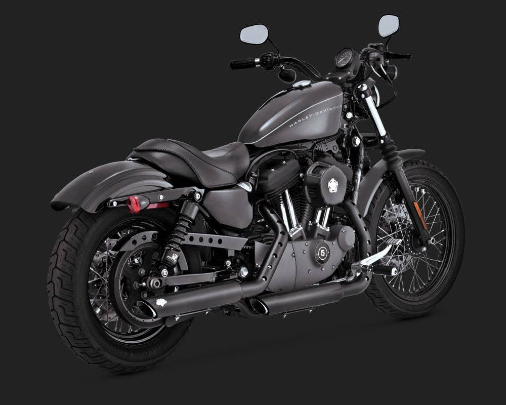 VANCE AND HINES TWIN SLASH 3 INCH SLIP ON MUFFLERS FOR XL SPORTSTER