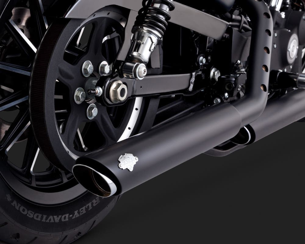 VANCE AND HINES TWIN SLASH 3 INCH SLIP ON MUFFLERS FOR XL SPORTSTER