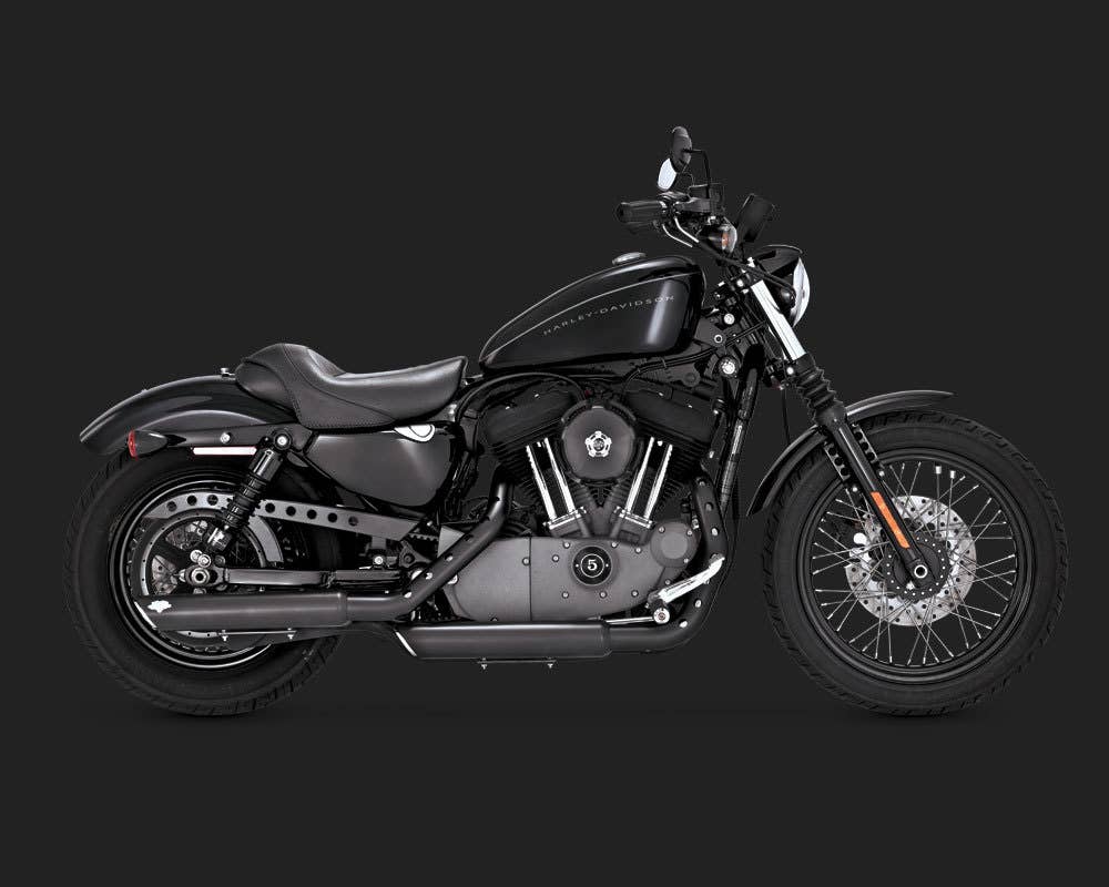 VANCE AND HINES TWIN SLASH 3 INCH SLIP ON MUFFLERS FOR XL SPORTSTER