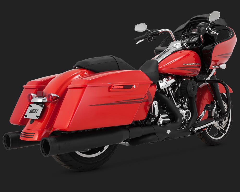 VANCE AND HINES POWER DUALS HEADER PIPES BLACK FOR TOURING 17-20