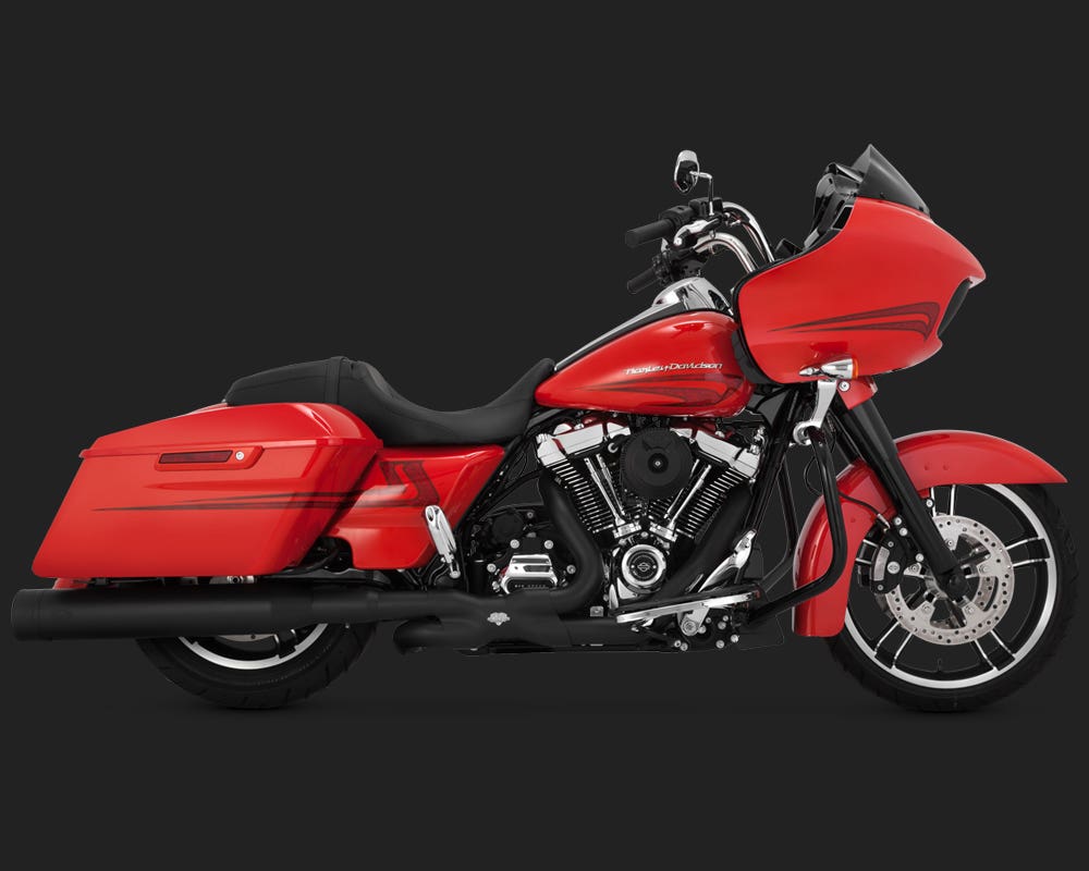 VANCE AND HINES POWER DUALS HEADER PIPES BLACK FOR TOURING 17-20
