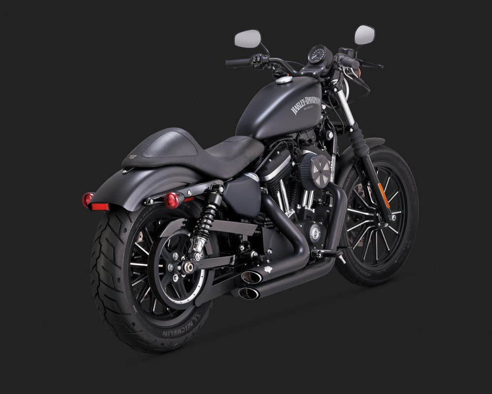 VANCE AND HINES ABS XL SPORTSTER SHORT SHOT EXHAUST